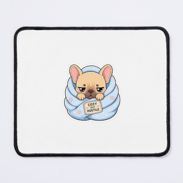 Item preview, Cozy But Hostile French Bulldog Burrito | Grumpy Frenchie Wrapped in Blanket designed and sold by naruto4925.