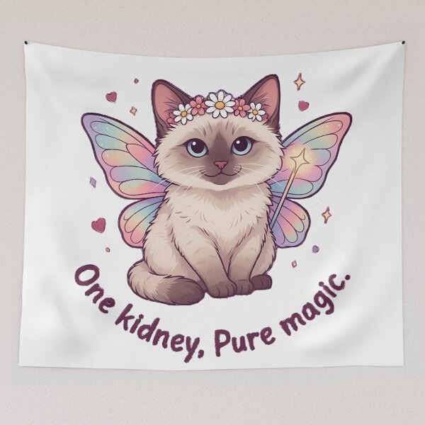 Item preview, One Kidney Pure Magic Cute Chibi Ragdoll Fairy Cat designed and sold by ZenandBeans.