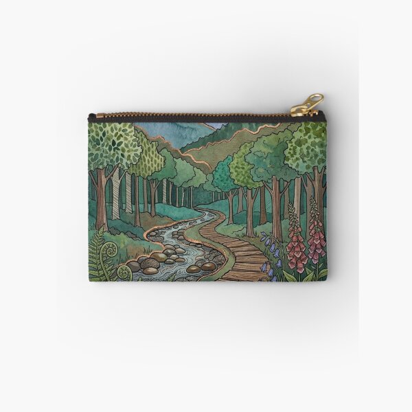 Item preview, Cozy Forest Path & Starry Night - Whimsical Cottagecore Watercolor Art designed and sold by tellefkvifte.