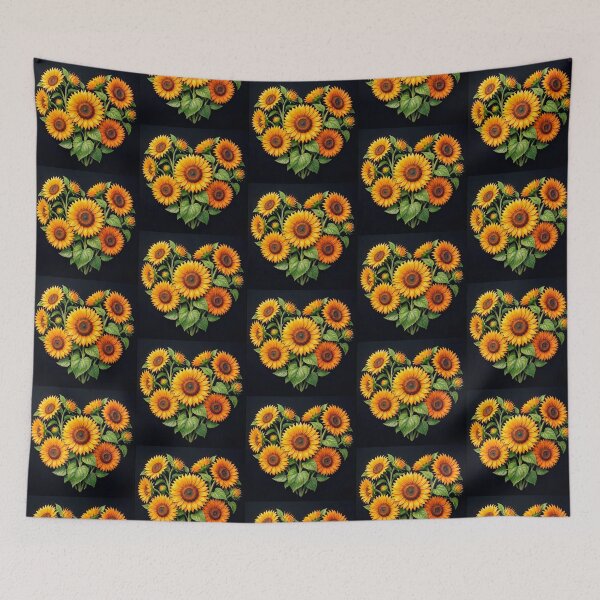 Item preview, Heart with Sunflowers designed and sold by Alla Gill.