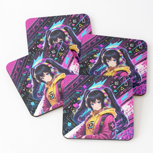 Item preview, Cyber Gamer Girl Anime Design: Let the Game Begin! designed and sold by FusiTink.