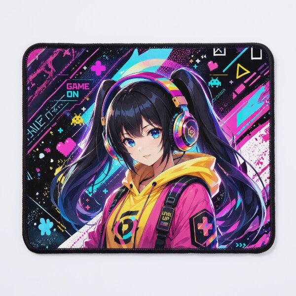 Item preview, Cyber Gamer Girl Anime Design: Let the Game Begin! designed and sold by FusiTink.