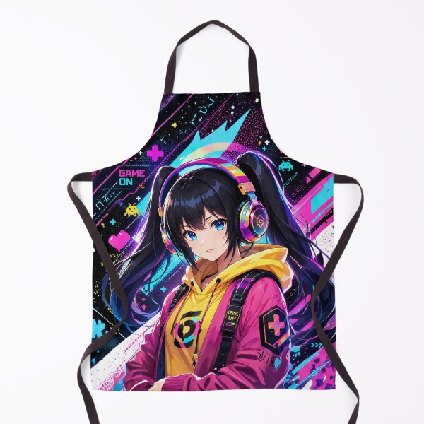 Item preview, Cyber Gamer Girl Anime Design: Let the Game Begin! designed and sold by FusiTink.