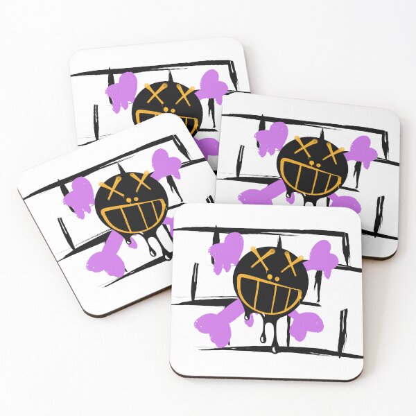 Item preview, Purple Bones Graffiti Smiley designed and sold by GoldenLeyGood.