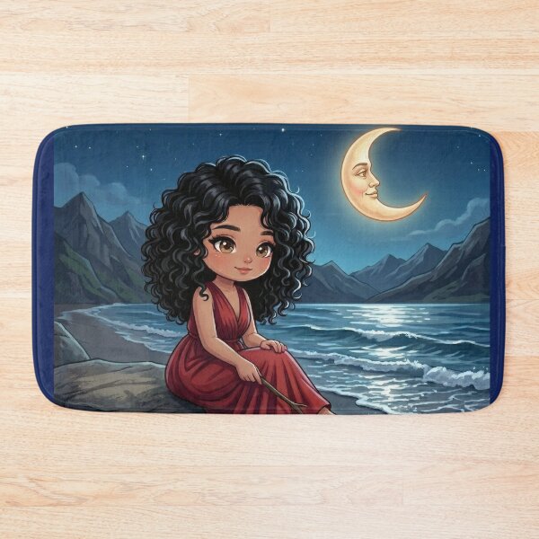 Item preview, Magical girl under the moon at sea designed and sold by Azurart2.