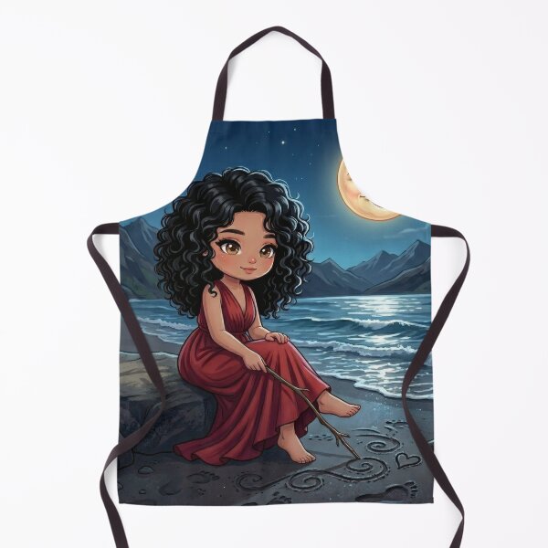 Item preview, Magical girl under the moon at sea designed and sold by Azurart2.