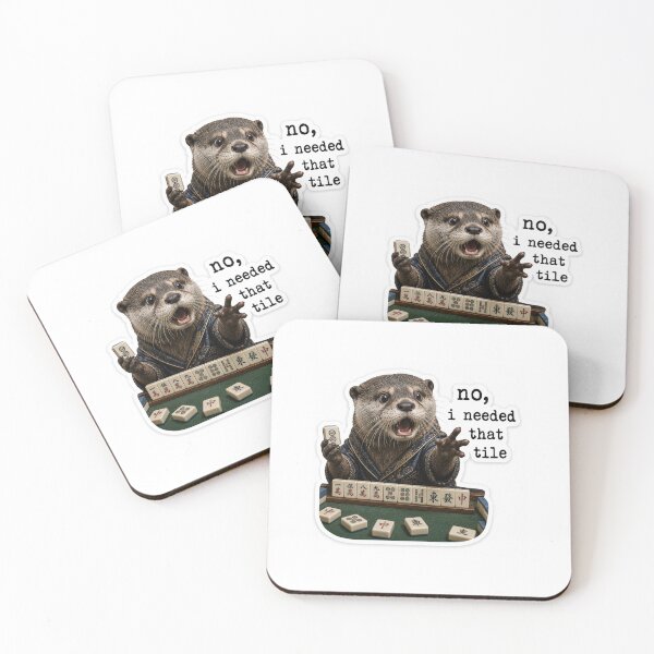 Item preview, mahjong otter designed and sold by dangerraccoon.