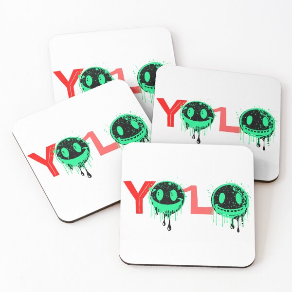 Item preview, YOLO Dripping Smiley Graffiti designed and sold by GoldenLeyGood.