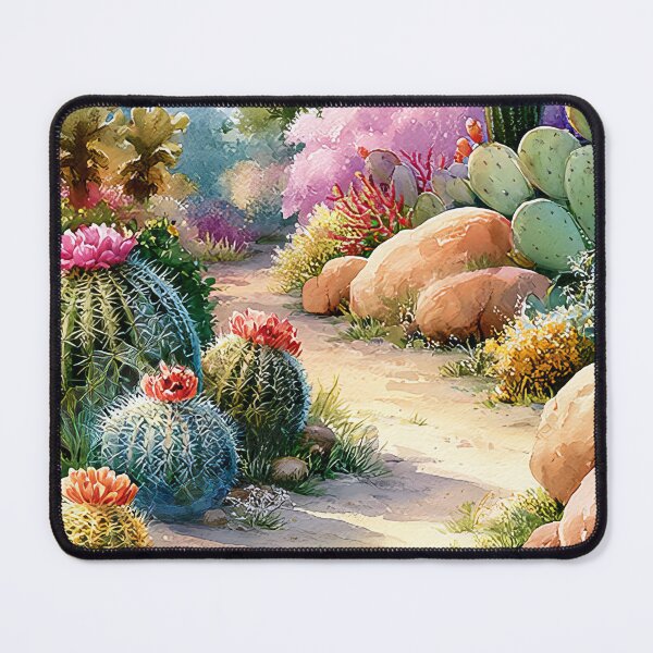 Item preview, Blooming Cactus Watercolor | Southwestern Desert Landscape designed and sold by MargaretWiktor.