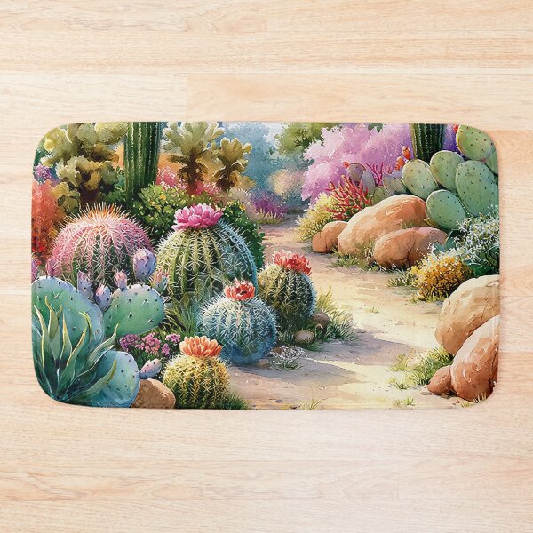 Item preview, Blooming Cactus Watercolor | Southwestern Desert Landscape designed and sold by MargaretWiktor.