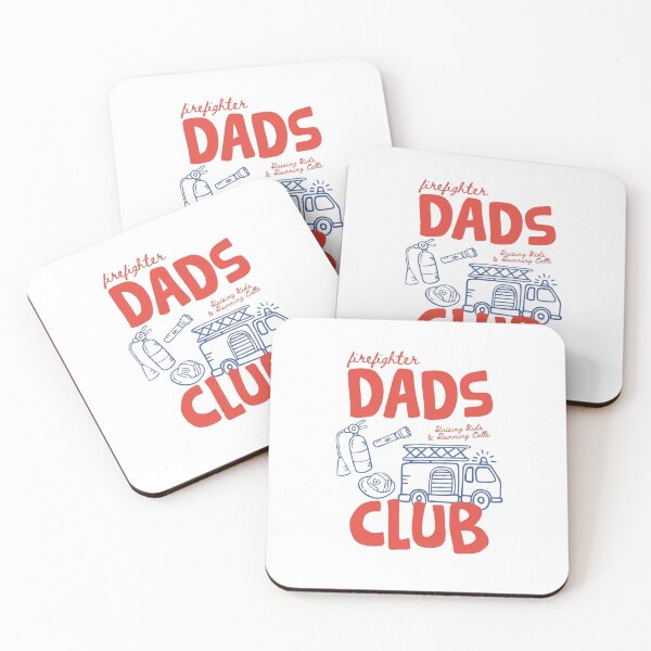 Item preview, Firefighter Dads Club Raising Kids & Running Calls Retro Typography designed and sold by HBDStudio.