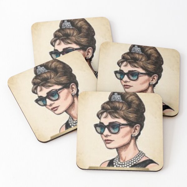 Item preview, Portrait of Audrey Hepburn in Classic Vintage Style designed and sold by ByTabata.