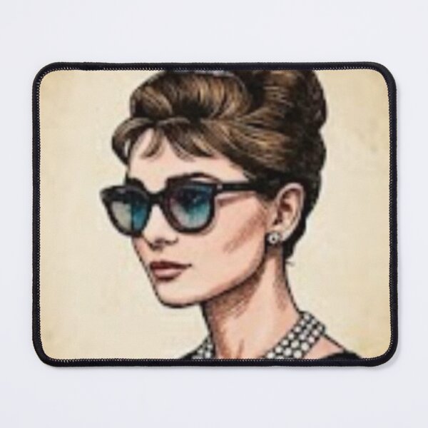 Item preview, Portrait of Audrey Hepburn in Classic Vintage Style designed and sold by ByTabata.