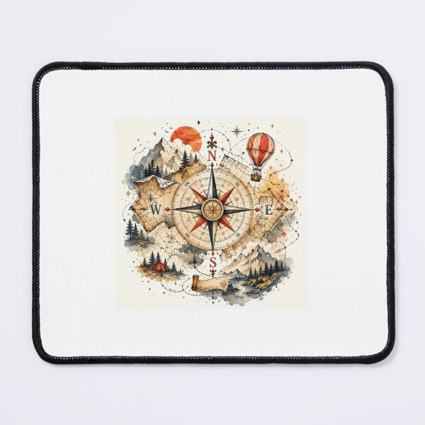 Item preview, Vintage adventure compass with map details designed and sold by bakoors.