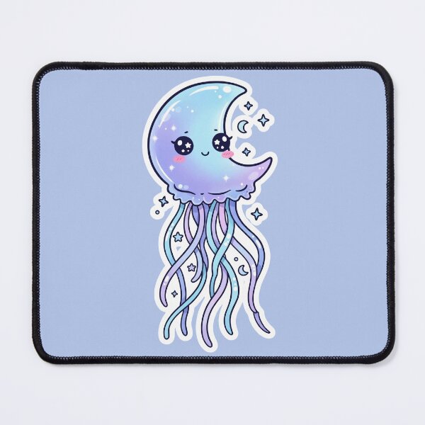 Item preview, Magical Moon Jellyfish sticker  designed and sold by Designertanya.