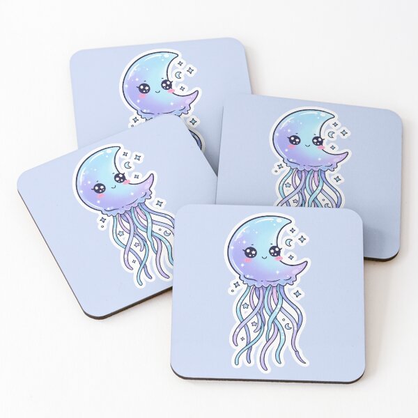 Item preview, Magical Moon Jellyfish sticker  designed and sold by Designertanya.