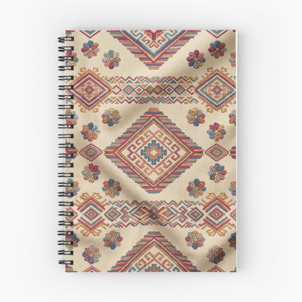 Item preview, Native Style Tribal Kilim Pattern - Geometric Ethnic Fabric Print - Boho Southwestern Seamless Design - Sand Turquoise Festival Fashion - Ethnic Pattern Gift designed and sold by WitchyBotanicaArt.