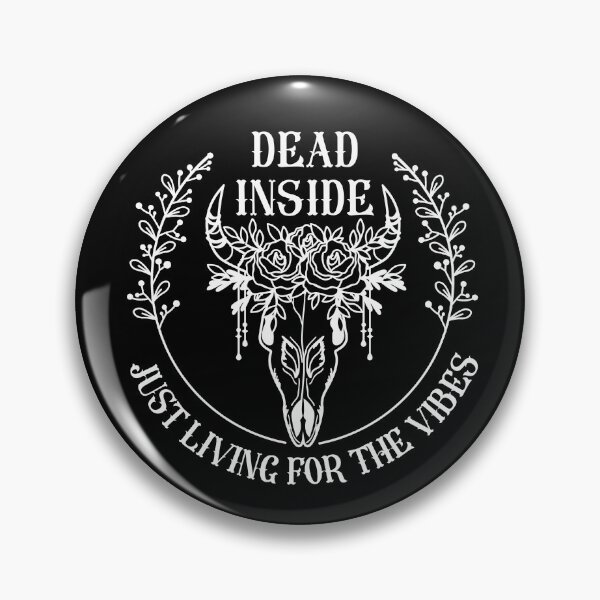 Item preview, Dead Inside Living For Vibes - Western Gothic Floral Cow Skull designed and sold by the-Z3nith.