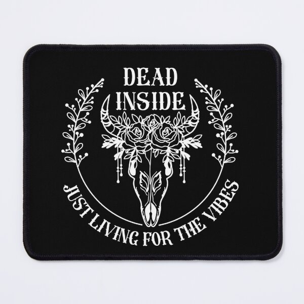 Item preview, Dead Inside Living For Vibes - Western Gothic Floral Cow Skull designed and sold by the-Z3nith.