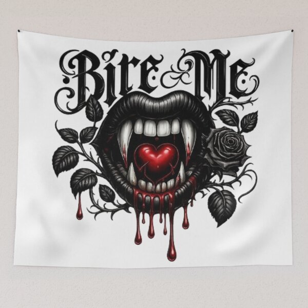 Item preview, Bite Me Gothic Vampire Heart designed and sold by INKRebelGraphic.