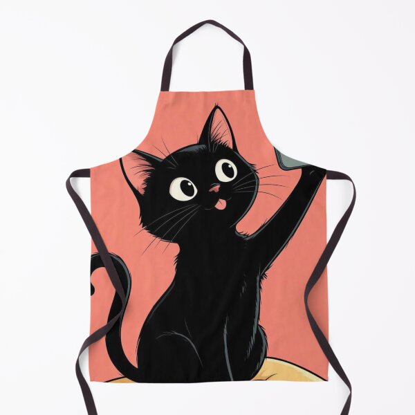 Item preview, Black Cat Taking Selfie Cute Cartoon Kitten designed and sold by     Pink Chaos Club.