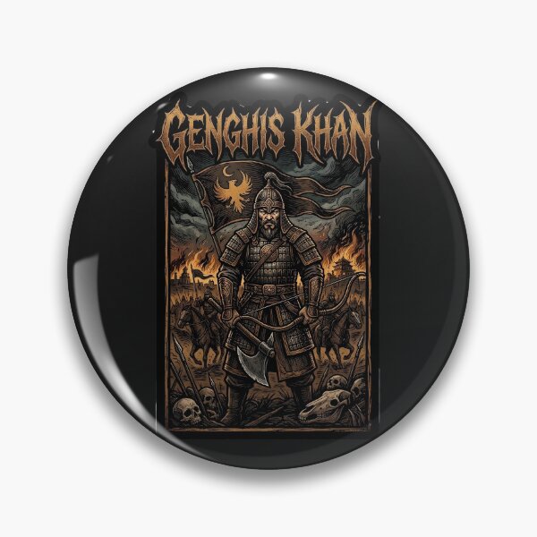 Item preview, Genghis Khan Mongol Empire Heavy Metal T-Shirt designed and sold by Marginalia Workshop.