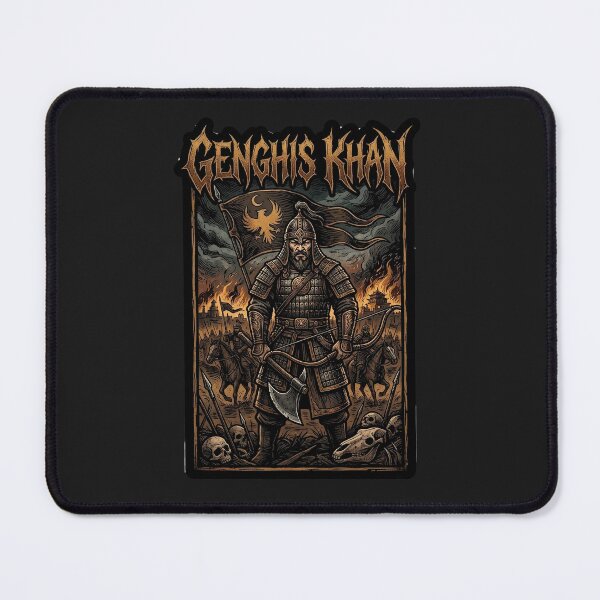 Item preview, Genghis Khan Mongol Empire Heavy Metal T-Shirt designed and sold by Marginalia Workshop.