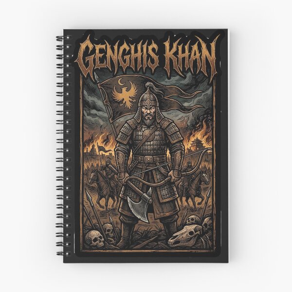 Item preview, Genghis Khan Mongol Empire Heavy Metal T-Shirt designed and sold by Marginalia Workshop.