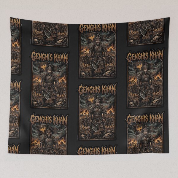 Item preview, Genghis Khan Mongol Empire Heavy Metal T-Shirt designed and sold by Marginalia Workshop.