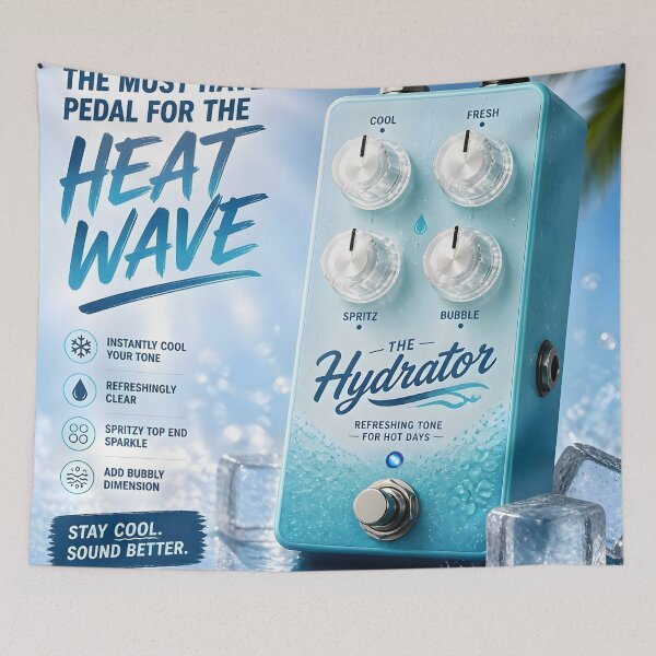 Item preview, The Hydrator – Refreshing Tone for Hot Days | Funny Guitar Pedal Parody designed and sold by Mantramontics.