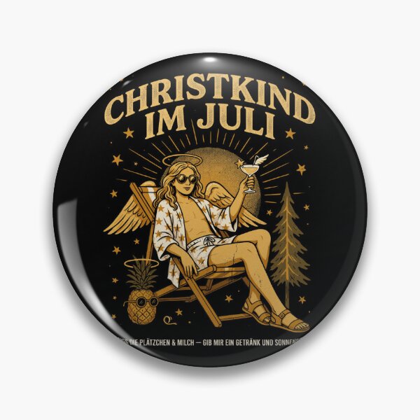 Item preview, Christkind Im Juli – German Christmas Angel in July Funny Summer Cocktail Gift Shirt V1 designed and sold by DarylWelsh2024.