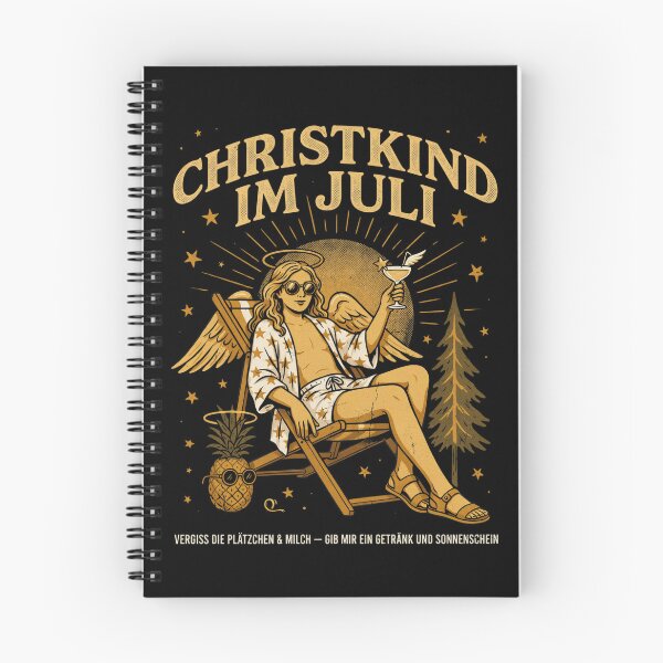 Item preview, Christkind Im Juli – German Christmas Angel in July Funny Summer Cocktail Gift Shirt V1 designed and sold by DarylWelsh2024.