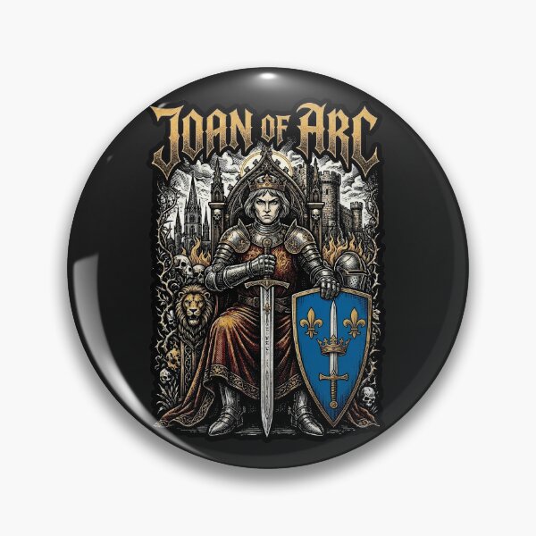 Item preview, Joan of Arc French Shield Heavy Metal T-Shirt designed and sold by Marginalia Workshop.
