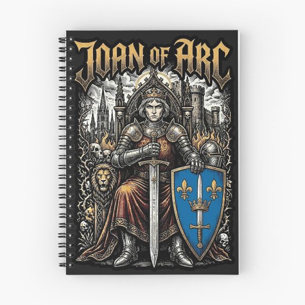 Item preview, Joan of Arc French Shield Heavy Metal T-Shirt designed and sold by Marginalia Workshop.