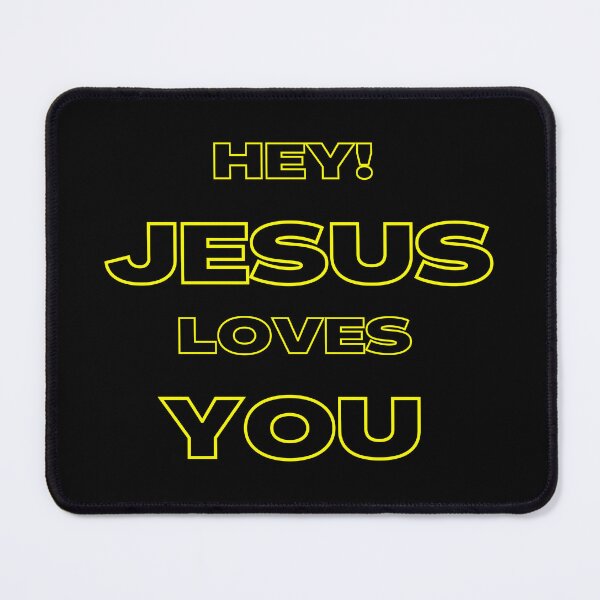 Item preview, Jesus Loves You Aesthetic Christian Streetwear Yellow Typography Design designed and sold by LensDyn™.