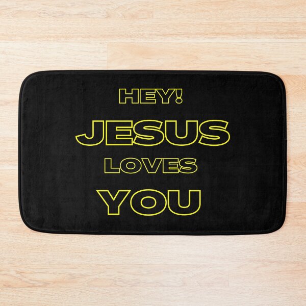 Item preview, Jesus Loves You Aesthetic Christian Streetwear Yellow Typography Design designed and sold by LensDyn™.