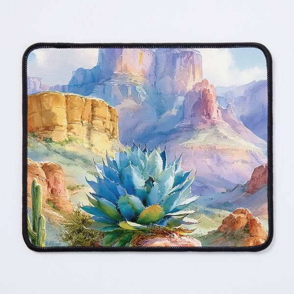 Item preview,  Blooming Cactus Watercolor | Southwestern Desert Landscape designed and sold by MargaretWiktor.