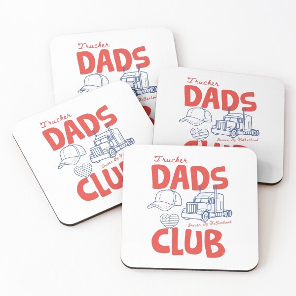 Item preview, Trucker Dads Club Driven By Fatherhood Retro Semi Truck Design designed and sold by HBDStudio.