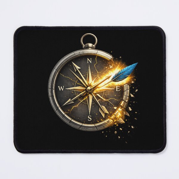 Item preview, Broken Compass — Feather Arrow Breaking Free Bold Adventure Dark Art designed and sold by ArtoryWorks.