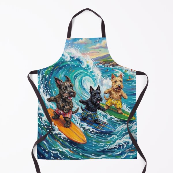 Item preview, 3 Scotties Surfing a Wave designed and sold by LightPaintress.