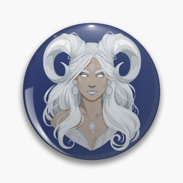 Item preview, Moon Goddess Ram Horn Fantasy Portrait designed and sold by MythicMood.