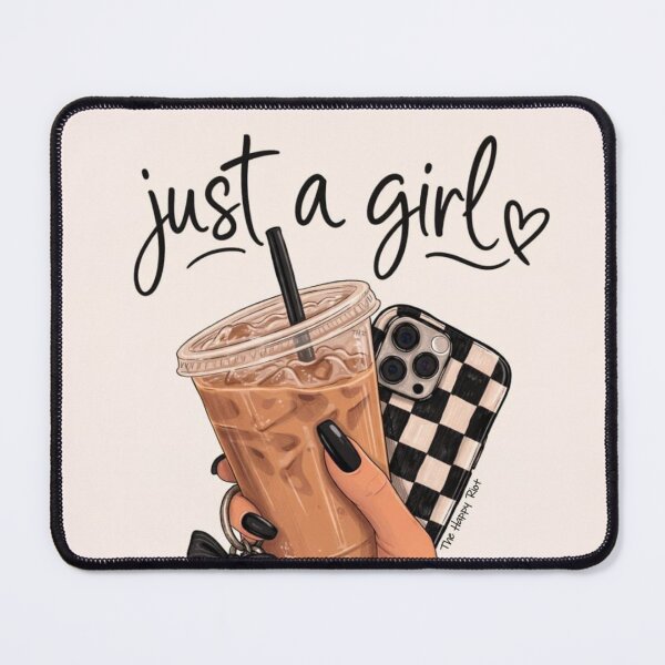 Item preview, Just A Girl Aesthetic Coffee Lover Illustration designed and sold by Pink Chaos Club.