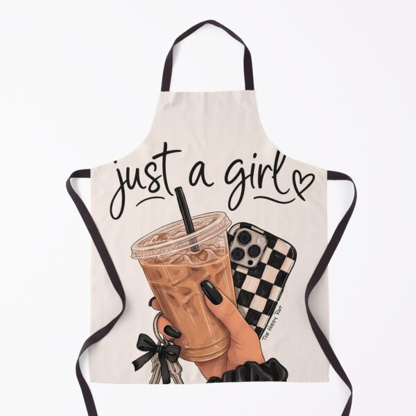 Item preview, Just A Girl Aesthetic Coffee Lover Illustration designed and sold by     Pink Chaos Club.