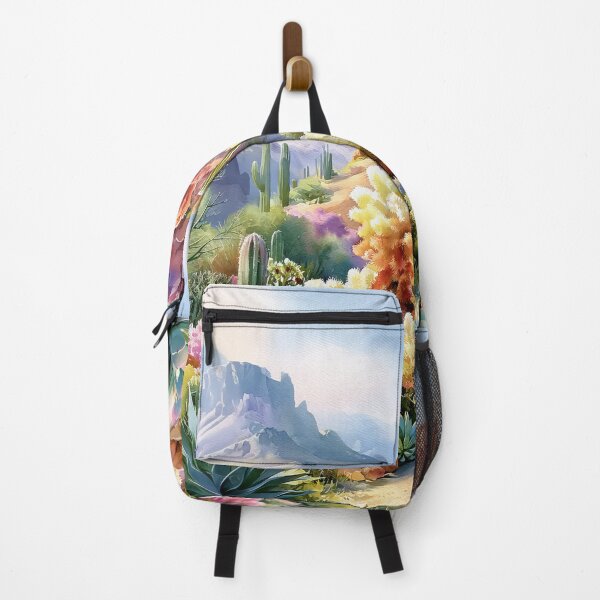 Item preview, Blooming Cactus Watercolor Art | Southwestern Desert Landscape designed and sold by MargaretWiktor.