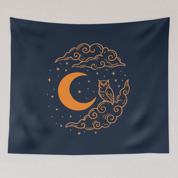 Item preview, Celestial Owl Crescent Moon designed and sold by Gkinoki.