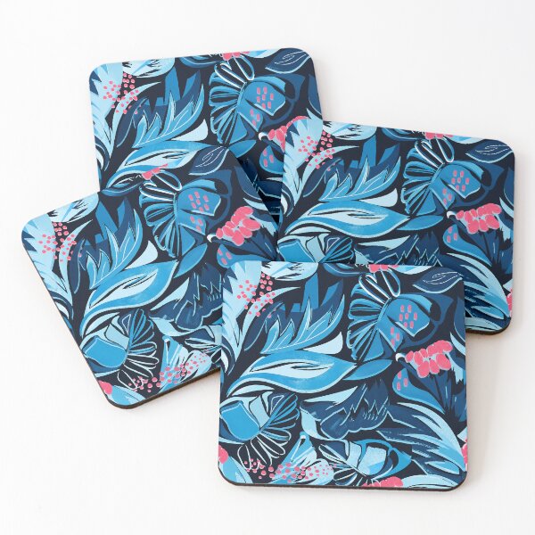 Item preview, Midnight Blue Tropical Botanicals designed and sold by imaniko.