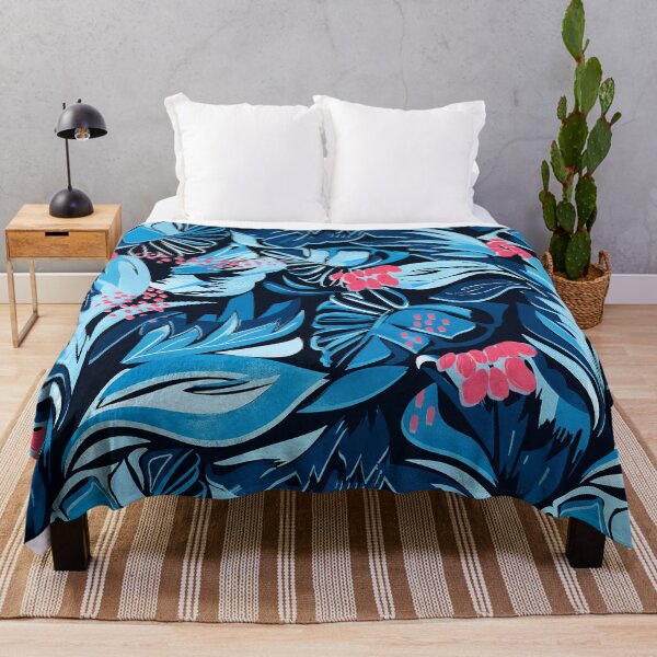 Item preview, Midnight Blue Tropical Botanicals designed and sold by imaniko.