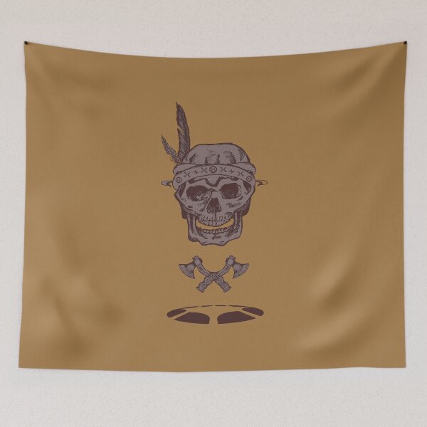 Item preview, Warrior Skull Illustration | Dark Tribal  Tattoo Style Graphic  designed and sold by Half Mess.