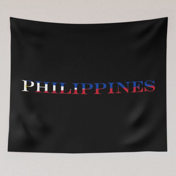 Item preview, Philippines Country Name Typography Flag | Filipino Text Inside Flag Design designed and sold by NTGUILTY.