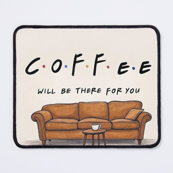 Item preview, Funny Coffee Friends Sofa Aesthetic Illustration designed and sold by     Pink Chaos Club.